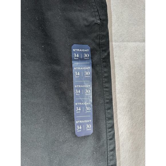 J. Crew Factory Straight Fit Flex Chino Pants Black Size 34x30 Casual Work Wear - Picture 8 of 11